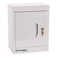 Lakeside - Medicine Cabinets; Mounting Style: Wall Mounted ; Material: Powder Coated Steel ; Height (Inch): 15 ; Width (Inch): 8 ; Depth (Inch): 12 ; Number of Shelves: 1 - Exact Tool & Supply