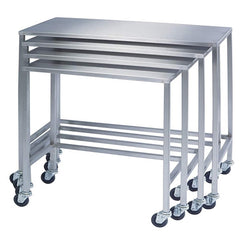 Lakeside - Mobile Work Benches; Type: Mobile Instrument Table ; Length: 48 (Inch); Depth (Inch): 24 ; Height (Inch): 42 ; Maximum Height (Inch): 42 ; Top Material: Stainless Steel - Exact Tool & Supply
