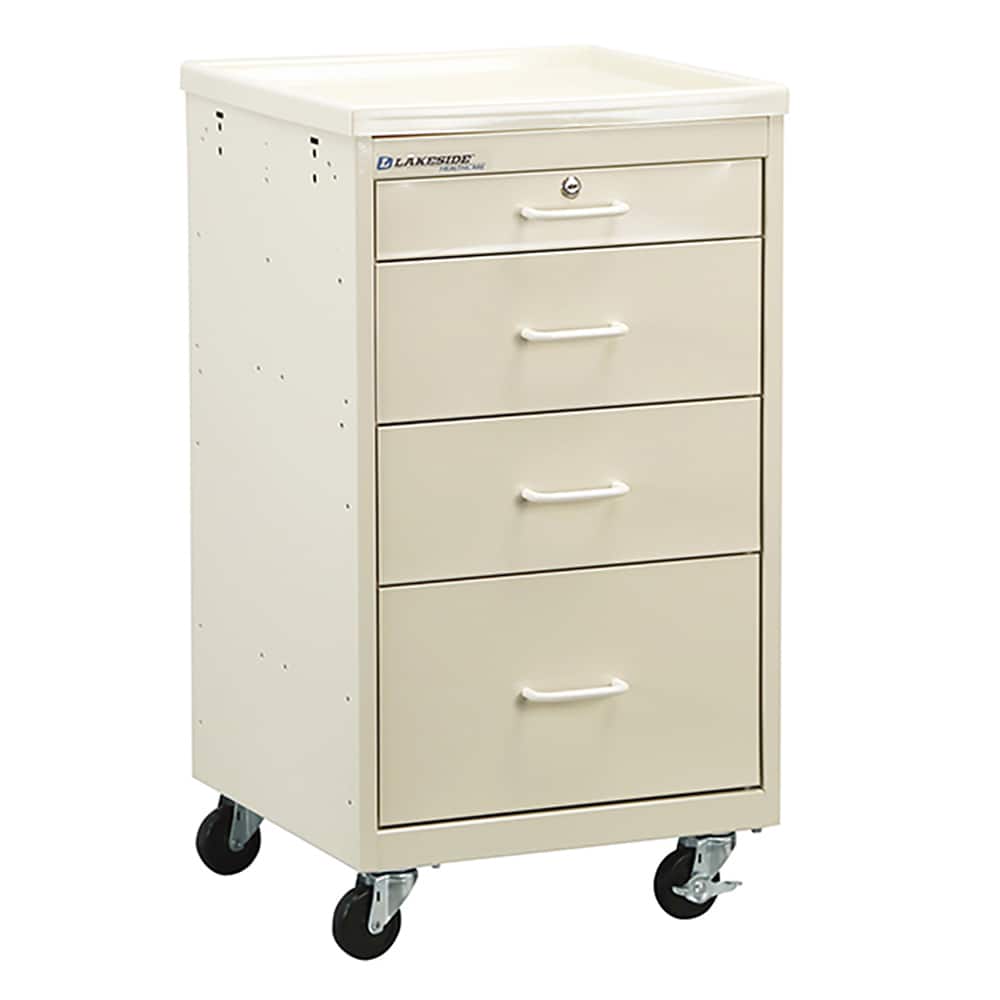 Lakeside - Carts; Type: Medical Cart ; Load Capacity (Lb.): 100.000 ; Number of Slots: 0 ; Number of Shelves: 0 ; Width (Inch): 18-1/2 ; Length (Inch): 18 - Exact Tool & Supply