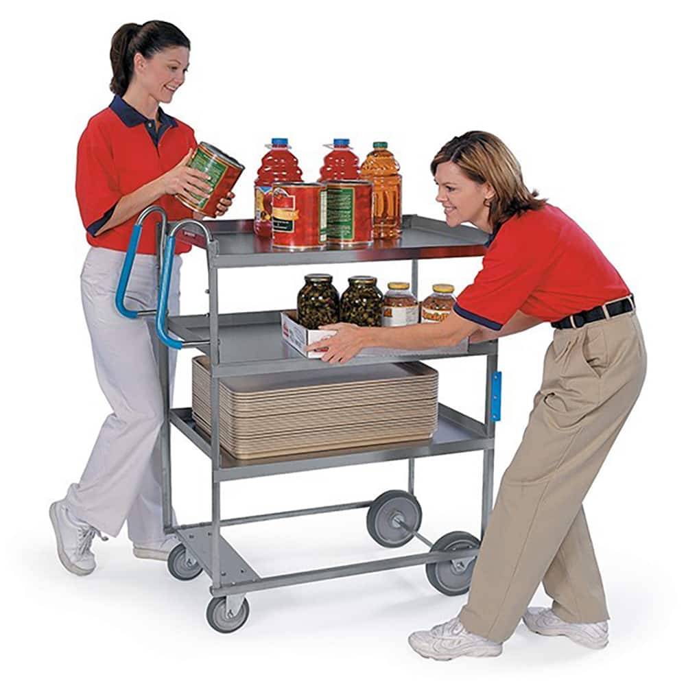 Lakeside - Carts; Type: Utility Cart ; Load Capacity (Lb.): 700.000 ; Number of Slots: 0 ; Number of Shelves: 3 ; Width (Inch): 21-5/8 ; Length (Inch): 41-3/8 - Exact Tool & Supply