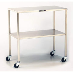 Lakeside - Mobile Work Benches; Type: Mobile Instrument Table ; Length: 20 (Inch); Depth (Inch): 16 ; Height (Inch): 34 ; Maximum Height (Inch): 34 ; Top Material: Stainless Steel - Exact Tool & Supply
