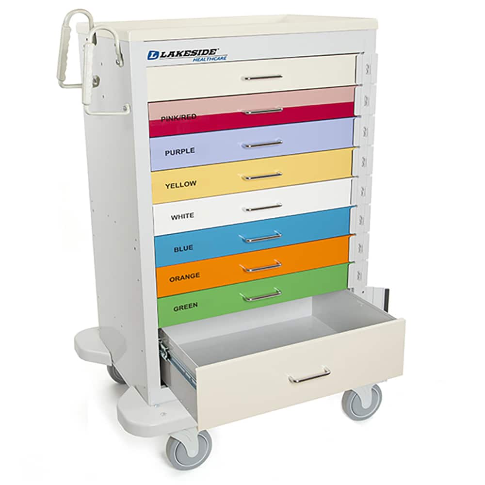 Lakeside - Carts; Type: Medical Cart ; Load Capacity (Lb.): 200.000 ; Number of Slots: 0 ; Number of Shelves: 0 ; Width (Inch): 25 ; Length (Inch): 32 - Exact Tool & Supply