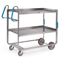 Lakeside - Carts; Type: Utility Cart ; Load Capacity (Lb.): 1000.000 ; Number of Slots: 0 ; Number of Shelves: 2 ; Width (Inch): 24-5/8 ; Length (Inch): 50-7/16 - Exact Tool & Supply