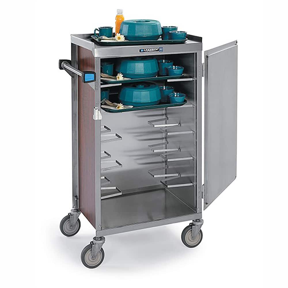 Lakeside - Carts; Type: Tray Delivery Cart ; Load Capacity (Lb.): 250.000 ; Number of Slots: 6 ; Number of Shelves: 0 ; Width (Inch): 17-1/4 ; Length (Inch): 25-1/8 - Exact Tool & Supply