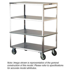 Lakeside - Carts; Type: Utility Cart ; Load Capacity (Lb.): 500.000 ; Number of Slots: 0 ; Number of Shelves: 4 ; Width (Inch): 22-1/4 ; Length (Inch): 36-3/8 - Exact Tool & Supply