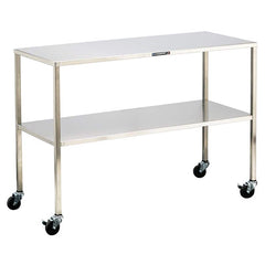 Lakeside - Mobile Work Benches; Type: Mobile Instrument Table ; Length: 72 (Inch); Depth (Inch): 24 ; Height (Inch): 34 ; Maximum Height (Inch): 34 ; Top Material: Stainless Steel - Exact Tool & Supply