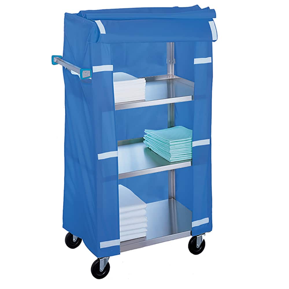 Lakeside - Carts; Type: Linen Cart ; Load Capacity (Lb.): 300.000 ; Number of Slots: 0 ; Number of Shelves: 4 ; Width (Inch): 16-1/4 ; Length (Inch): 27-1/2 - Exact Tool & Supply