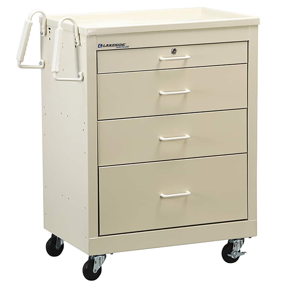 Lakeside - Carts; Type: Medical Cart ; Load Capacity (Lb.): 100.000 ; Number of Slots: 0 ; Number of Shelves: 0 ; Width (Inch): 30 ; Length (Inch): 18-1/2 - Exact Tool & Supply