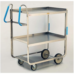 Lakeside - Carts; Type: Utility Cart ; Load Capacity (Lb.): 1000.000 ; Number of Slots: 0 ; Number of Shelves: 2 ; Width (Inch): 21-5/8 ; Length (Inch): 41-3/8 - Exact Tool & Supply