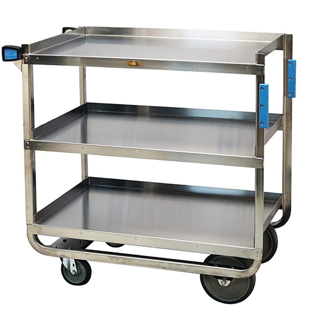 Lakeside - Carts; Type: Utility Cart ; Load Capacity (Lb.): 1000.000 ; Number of Slots: 0 ; Number of Shelves: 3 ; Width (Inch): 25-3/4 ; Length (Inch): 48 - Exact Tool & Supply