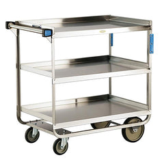 Lakeside - Carts; Type: Utility Cart ; Load Capacity (Lb.): 700.000 ; Number of Slots: 0 ; Number of Shelves: 3 ; Width (Inch): 22-3/8 ; Length (Inch): 38-5/8 - Exact Tool & Supply