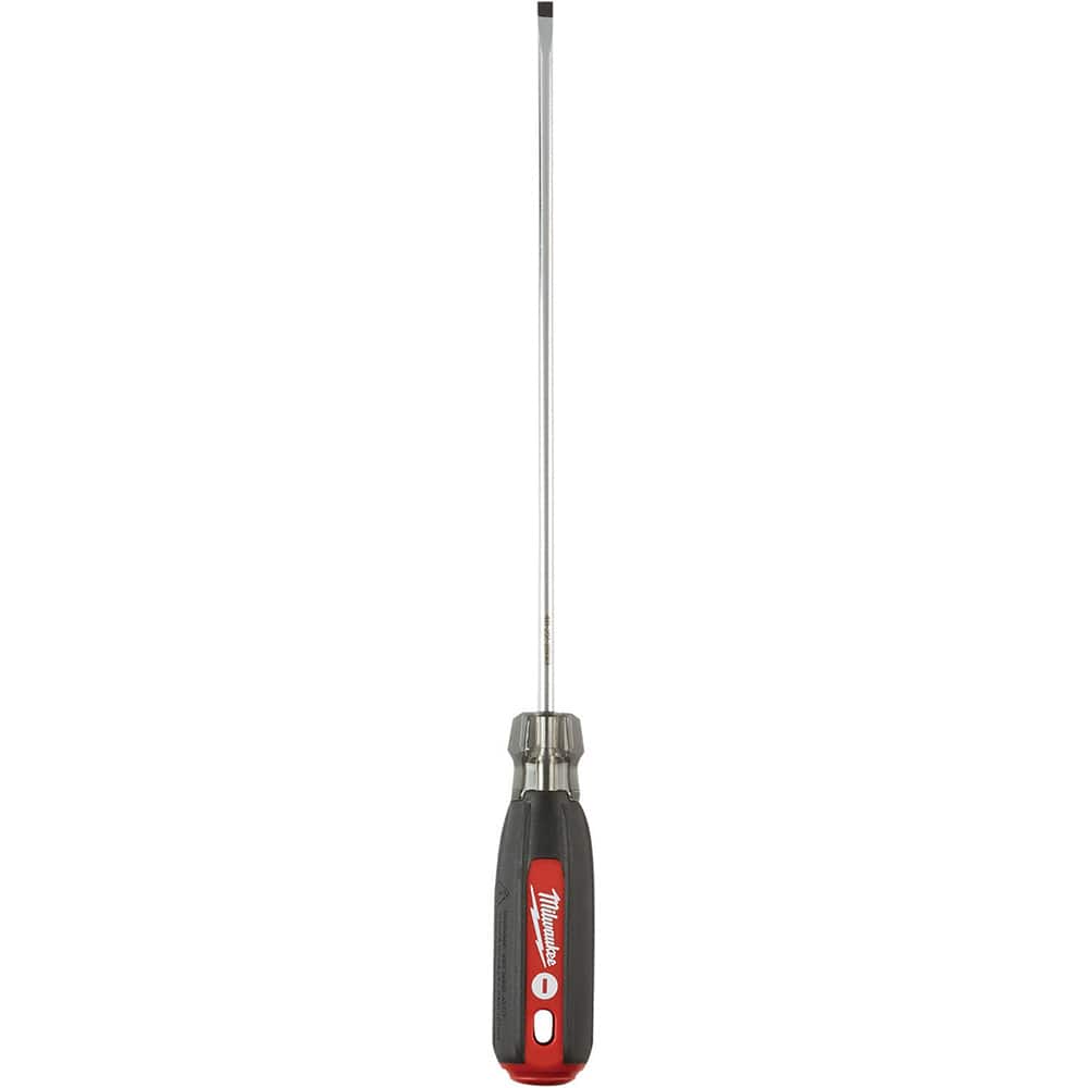 Milwaukee Tool - Slotted Screwdrivers; Tool Type: Cabinet ; Overall Length Range: 10" and Longer ; Handle Style: Ergonomic Cushioned Grip ; Blade Width (Inch): 3/16 ; Overall Length (Inch): 11 ; Shank Type: Straight - Exact Tool & Supply