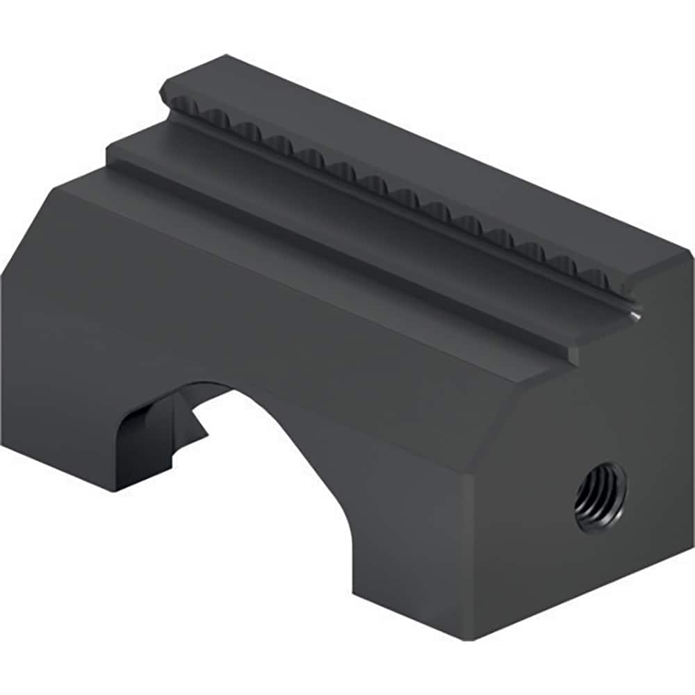 Schunk - Vise Jaws; Jaw Shape: Double Step ; Jaw Width (mm): 45.00 ; Jaw Width (Inch): 2 ; Jaw Width (Decimal Inch): 2 ; Jaw Height (mm): 22.00 ; Jaw Height (Inch): 1 - Exact Tool & Supply