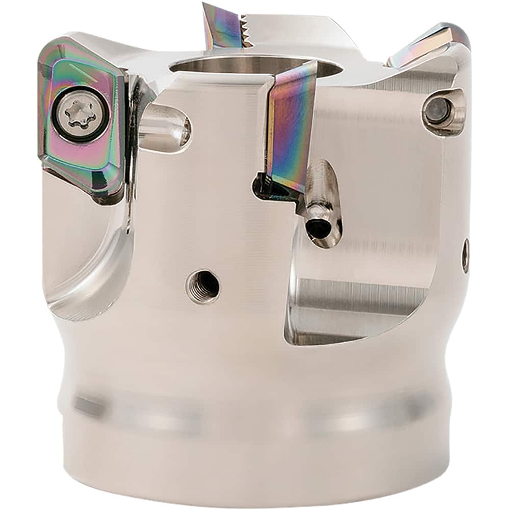 Kyocera - Indexable Chamfer & Angle Face Mills; Cutting Diameter (mm): 50.00 ; Arbor Hole Diameter (mm): 22.00 ; Lead Angle: 90 ; Overall Height (mm): 50.00 ; Insert Compatibility: KCGT?FR-AL ; Series: MEAS - Exact Tool & Supply