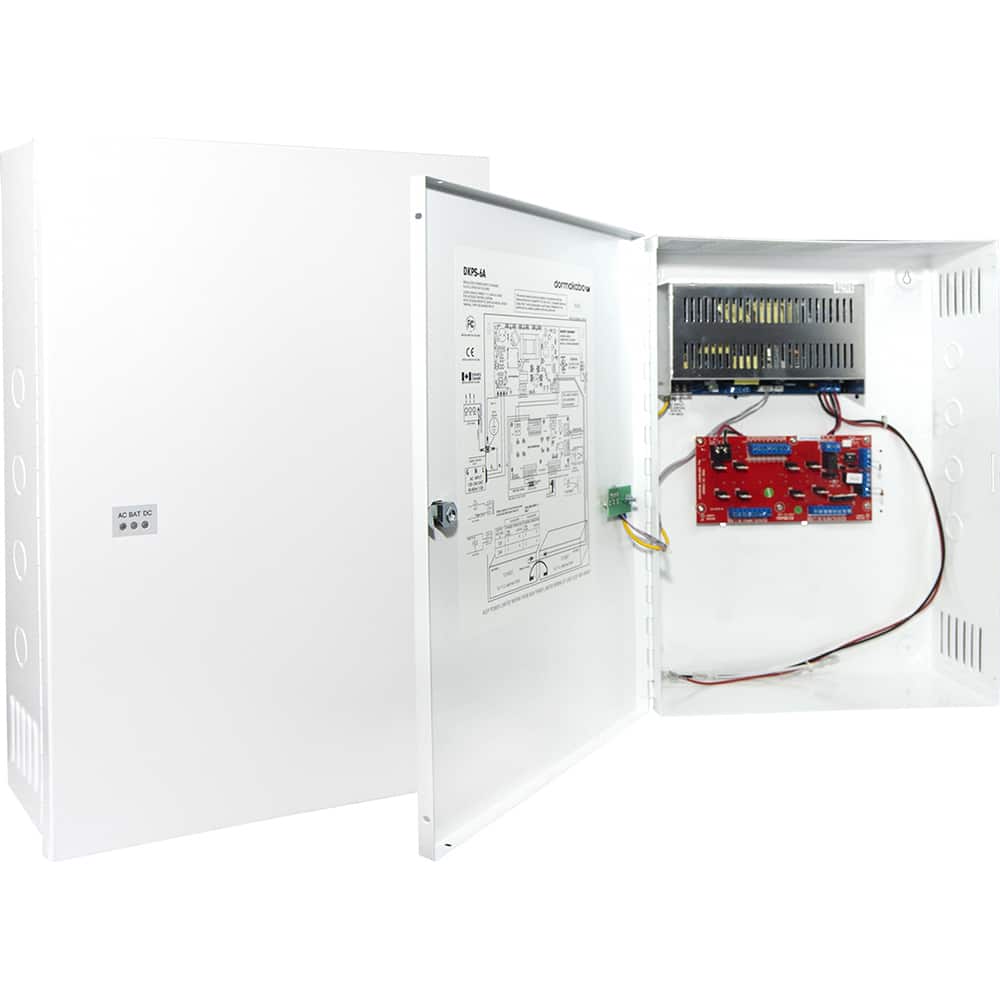 Dorma Kaba - Power Supplies; Mounting Type: Wall Mount ; Output Wattage: 720 ; Maximum Input Voltage: 220 VAC ; Minimum Input Voltage: 110 VAC ; Number of Outputs: 8 ; Output Voltage: 12/24 VDC - Exact Tool & Supply