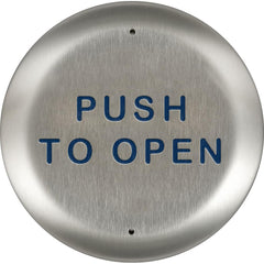 Dorma Kaba - Push Plates; Type: Round Push Plate ; Overall Length (Inch): 4-1/2 ; Finish/Coating: Brushed - Exact Tool & Supply