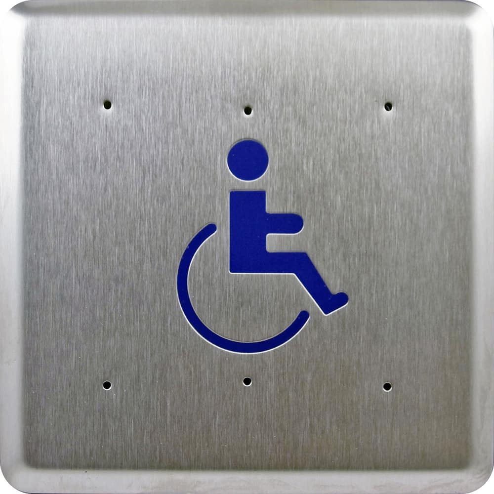 Dorma Kaba - Push Plates; Type: Square Push Plate ; Overall Length (Inch): 4-3/4 ; Finish/Coating: Brushed - Exact Tool & Supply