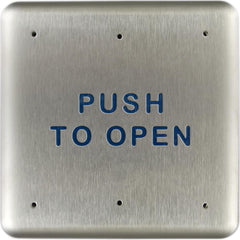 Dorma Kaba - Push Plates; Type: Square Push Plate ; Overall Length (Inch): 4-1/2 ; Finish/Coating: Brushed - Exact Tool & Supply