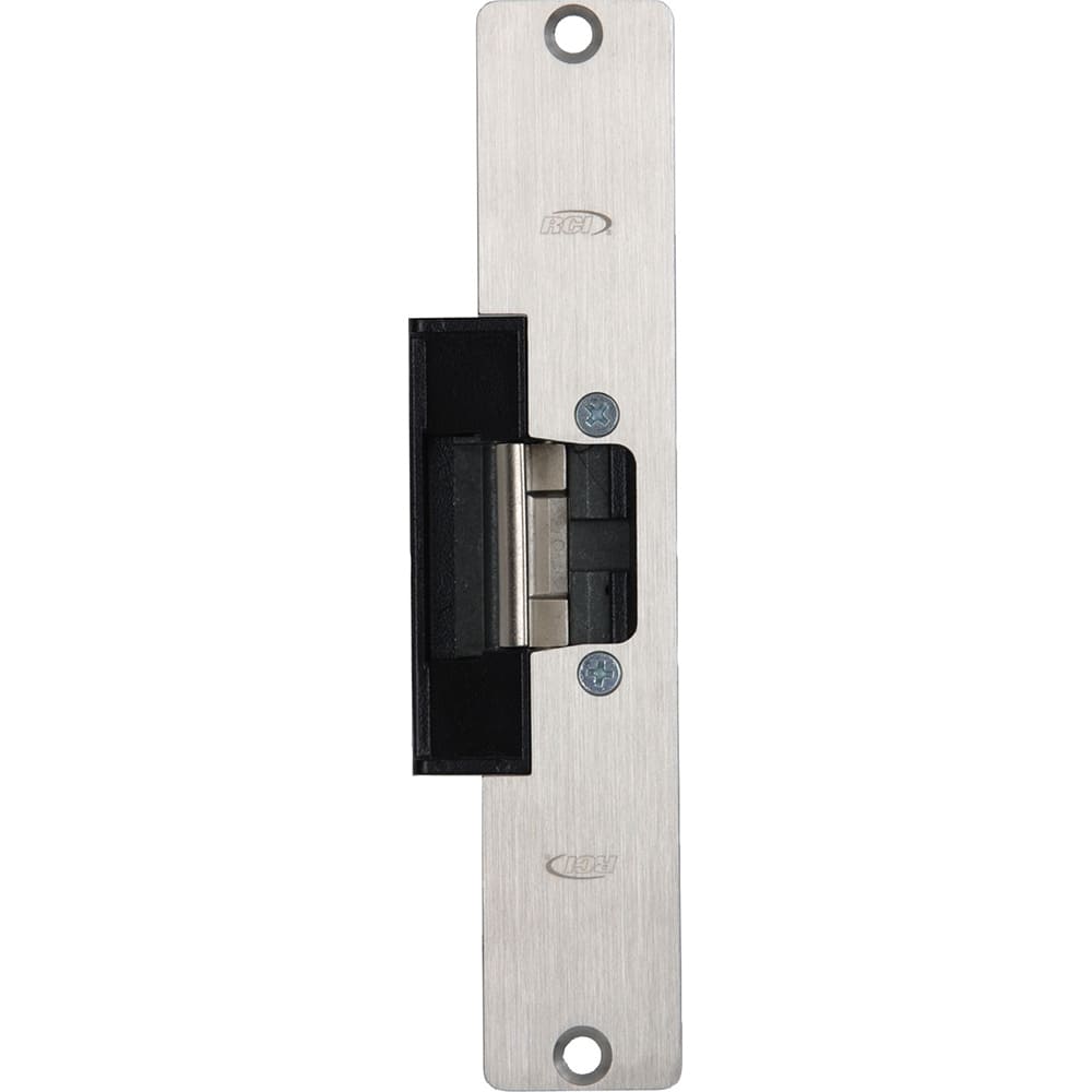 Dorma Kaba - Strikes; Type: Low Profile Centerline Strikes ; Length (Inch): 4-7/8 ; Width (Inch): 1-7/16 ; Material: Zinc ; Finish/Coating: Brushed Stainless (32D) - Exact Tool & Supply