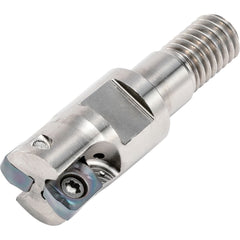 Kyocera - Indexable High-Feed End Mills; Cutting Diameter (mm): 12.07 ; Maximum Depth of Cut (mm): 0.50 ; Shank Type: Modular Connection ; Shank Diameter (mm): 8.5000 ; Number of Cutter Inserts: 4 ; Insert Style: LPGT - Exact Tool & Supply