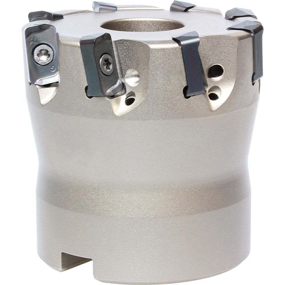 Kyocera - Indexable High-Feed Face Mills; Cutting Diameter (Decimal Inch): 1.1850 ; Maximum Depth of Cut (mm): 1.00 ; Arbor Hole Diameter (Decimal Inch): 0.5000 ; Overall Height (Decimal Inch): 1.5750 ; Series: MFH ; Cutter Style: MFH - Exact Tool & Supply