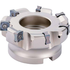 Kyocera - Indexable Square-Shoulder Face Mills; Cutting Diameter (mm): 50.00 ; Cutting Diameter (Decimal Inch): 1.9685 ; Arbor Hole Diameter (mm): 22.00 ; Lead Angle: 88 ; Overall Height (mm): 40.00000 ; Insert Compatibility: SNMU130508EN-GM; SNMU130508E - Exact Tool & Supply