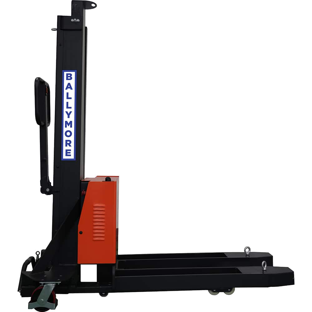 Ballymore - 1,100 Lb Capacity, 54" Lift Height, Battery Operated Self-Lifting Stacker - Exact Tool & Supply