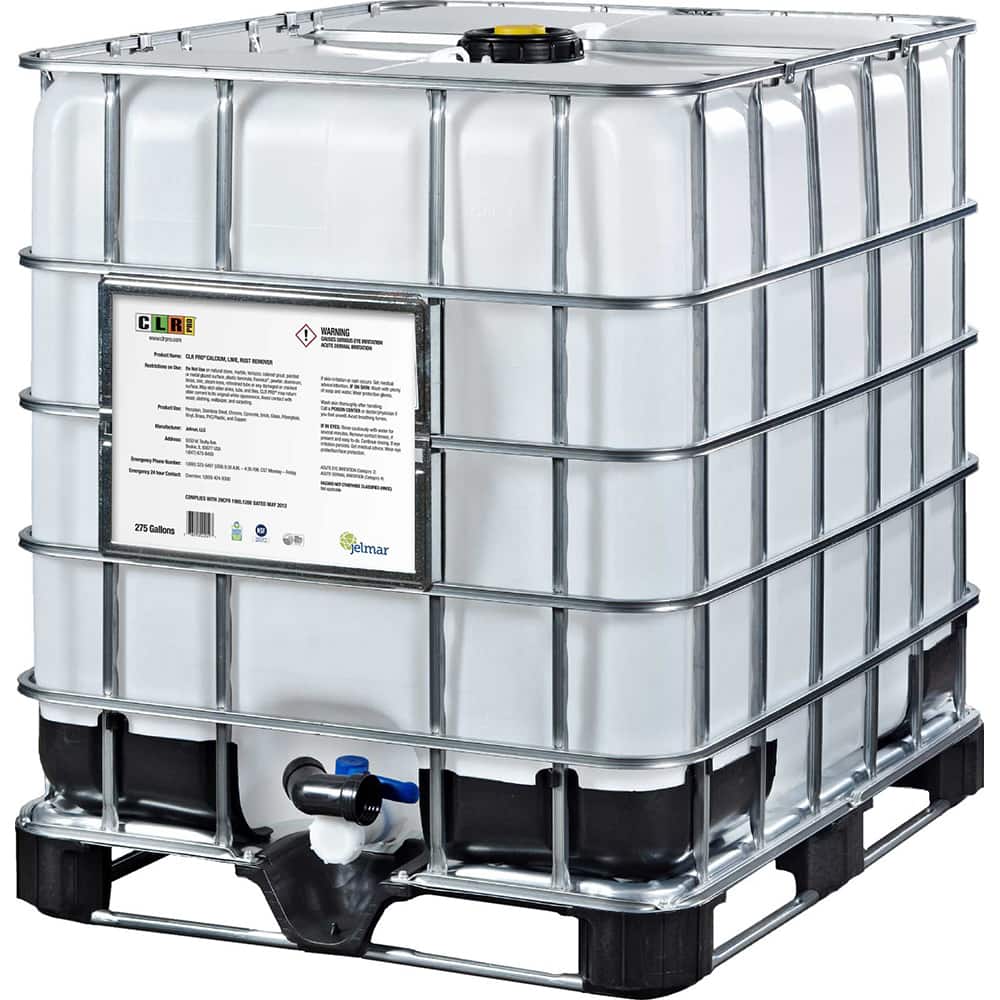 CLR Pro - All-Purpose Cleaners & Degreasers; Type: Lime & Rust Remover; Cleaner/Degreaser ; Container Type: Tote ; Container Size: 275 gal ; Scent: Acidic; Slight ; Form: Liquid; Liquid Concentrate ; Material Application: Automotive; Bathrooms; Brass; Br - Exact Tool & Supply