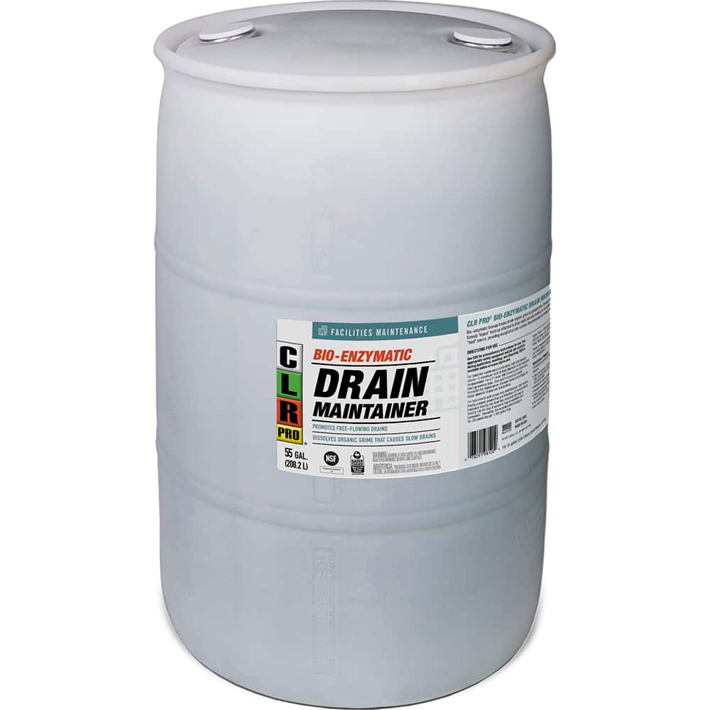 CLR Pro - All-Purpose Cleaners & Degreasers; Type: Drain Maintainer & Cleaner; Cleaner/Degreaser ; Container Type: Drum ; Container Size: 55 Gal ; Scent: Odor-Free; Odorless ; Form: Liquid ; Material Application: All Pipe Materials; Drains; Grease Traps; - Exact Tool & Supply