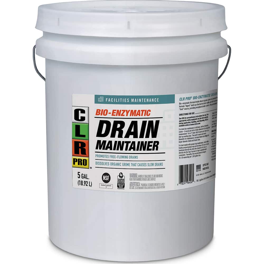 CLR Pro - All-Purpose Cleaners & Degreasers; Type: Drain Maintainer & Cleaner; Cleaner/Degreaser ; Container Type: Pail ; Container Size: 5 Gal. Pail ; Scent: Odor-Free; Odorless ; Form: Liquid ; Material Application: All Pipe Materials; Drains; Grease T - Exact Tool & Supply