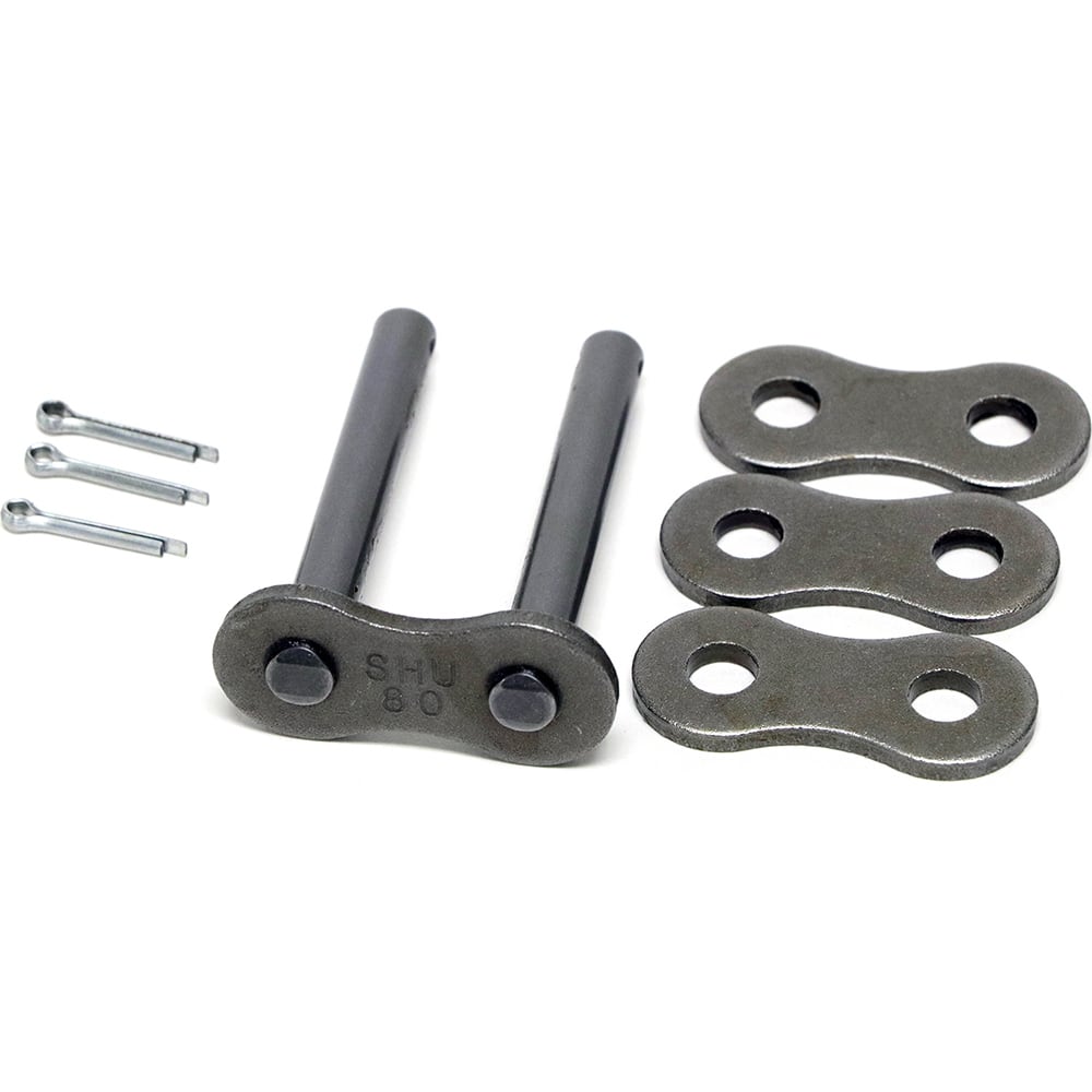 Shuster - 120-2CCL, 1-1/2" Pitch, ANSI 120-2, Cottered Type Connector Link - Exact Tool & Supply