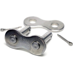 Shuster - 80SS-1CCL, 1" Pitch, ANSI 80, Cottered Type Connector Link - Exact Tool & Supply