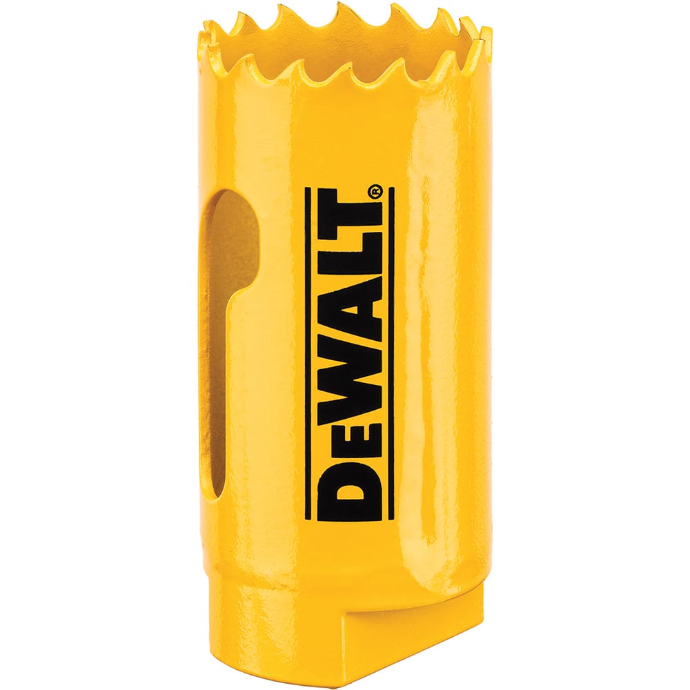 DeWALT - Hole Saws; Saw Diameter (Inch): 1-3/16 ; Cutting Depth (Inch): 1-3/4 ; Saw Material: Bi-Metal ; Cutting Edge Style: Toothed Edge ; Material Application: Metal; Plastic; Wood ; Pipe Tap Compatibility (Inch): 3-1/2 - Exact Tool & Supply