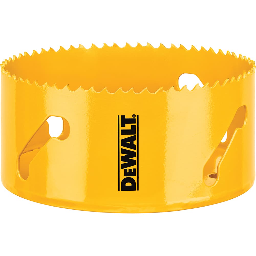 DeWALT - Hole Saws; Saw Diameter (Inch): 4-5/8 ; Cutting Depth (Inch): 1-3/4 ; Saw Material: Bi-Metal ; Cutting Edge Style: Toothed Edge ; Material Application: Metal; Plastic; Wood - Exact Tool & Supply