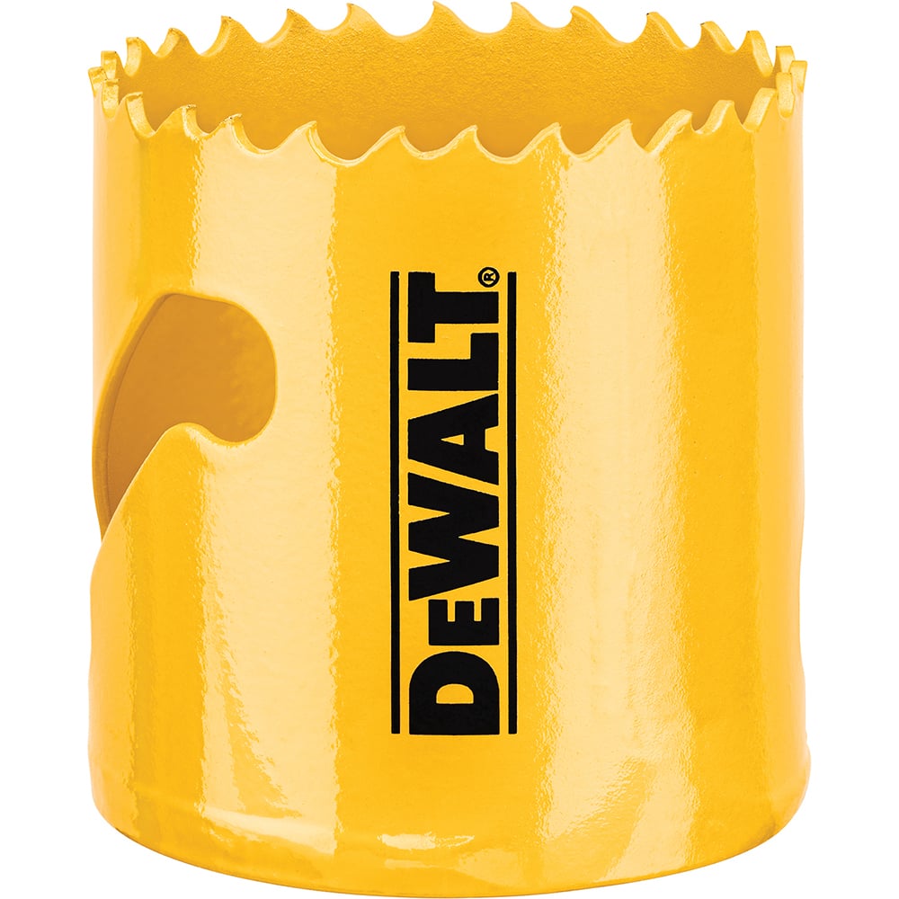 DeWALT - Hole Saws; Saw Diameter (Inch): 2-1/16 ; Cutting Depth (Inch): 1-3/4 ; Saw Material: Bi-Metal ; Cutting Edge Style: Toothed Edge ; Material Application: Metal; Plastic; Wood - Exact Tool & Supply
