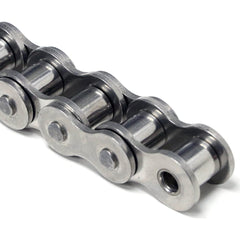 Shuster - 35SS-1RIVX10, 3/5" Pitch, ANSI 35SS, Stainless Steel Roller Chain - Exact Tool & Supply
