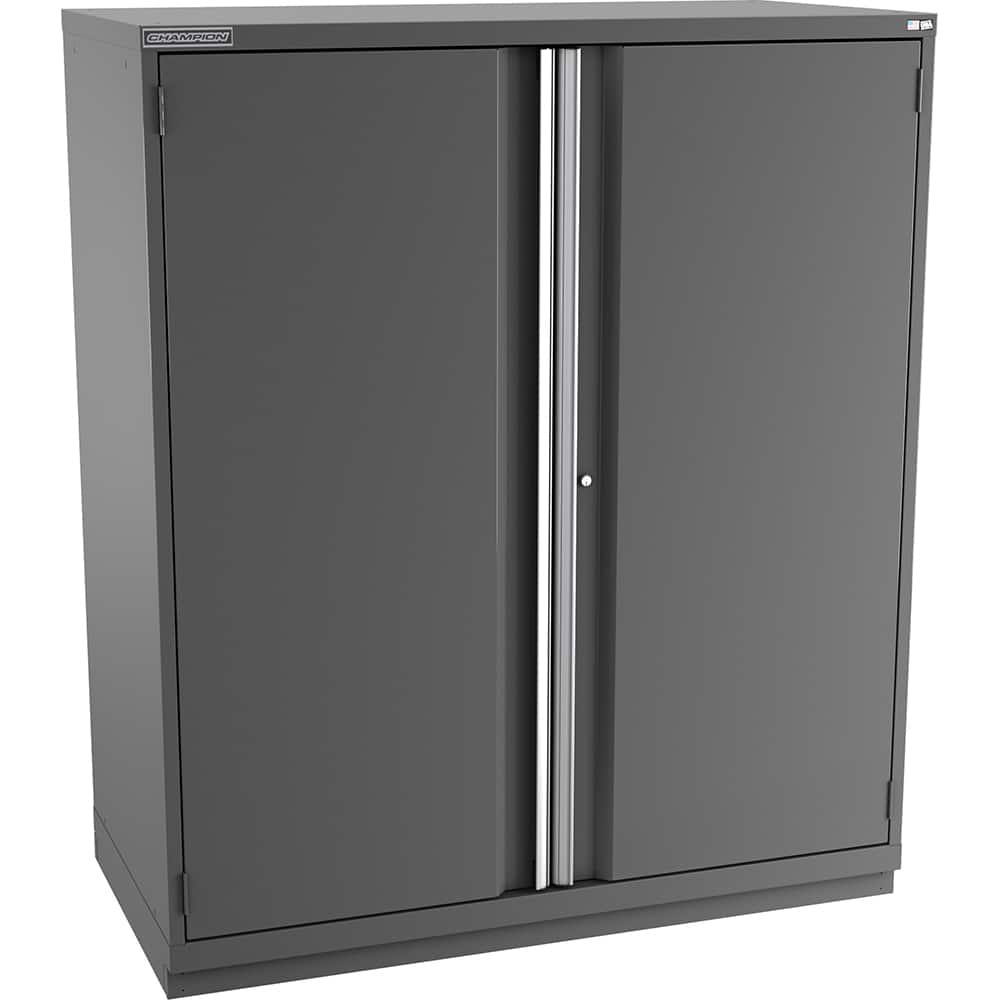 Champion Tool Storage - Storage Cabinets; Type: Eye-Level Plus Height Double Wide Door Cabinet ; Width (Inch): 56-1/2 ; Depth (Inch): 28-1/2 ; Height (Inch): 66-3/8 ; Number of Shelves: 5 ; Material: Steel - Exact Tool & Supply