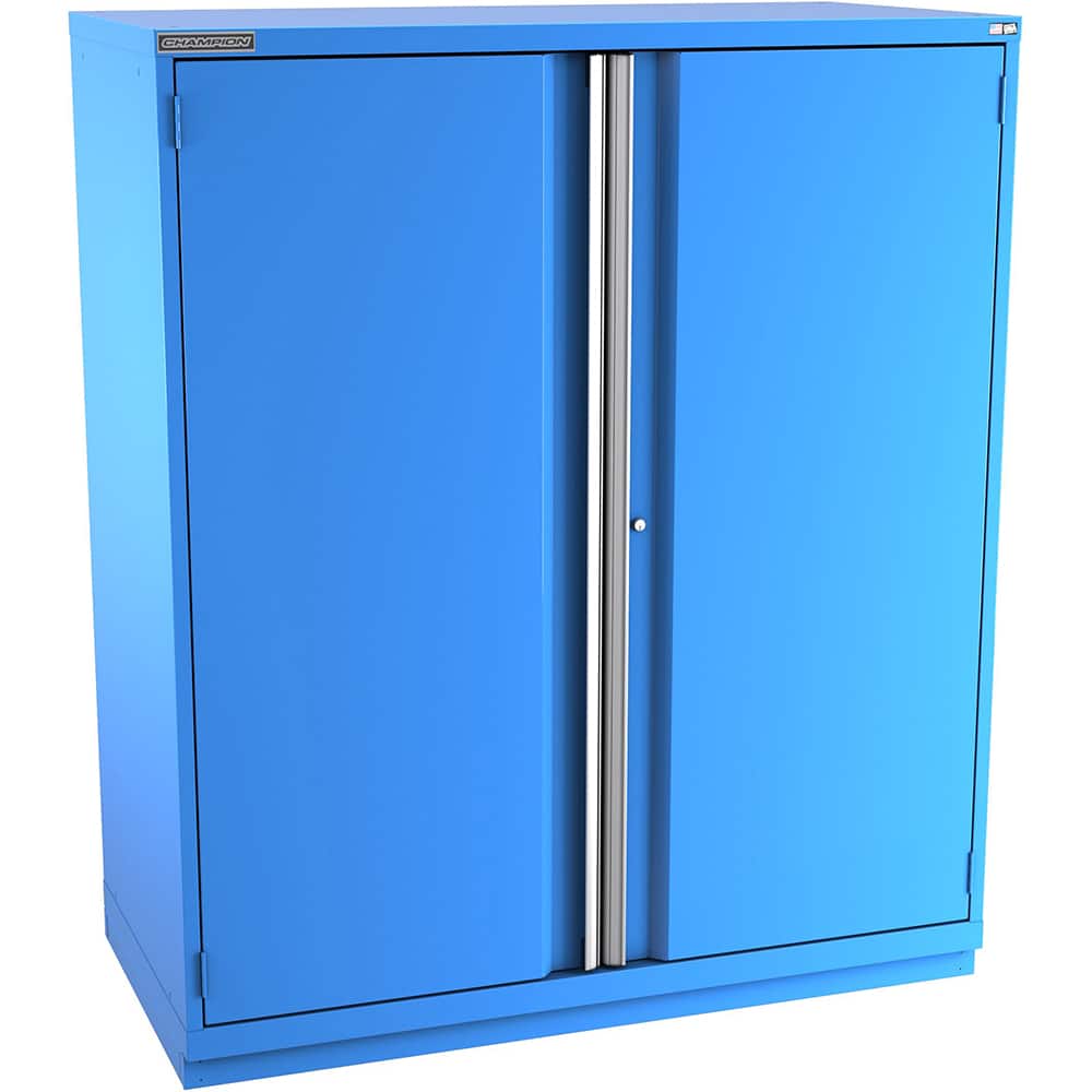 Champion Tool Storage - Storage Cabinets; Type: Eye-Level Plus Height Double Wide Door Cabinet ; Width (Inch): 56-1/2 ; Depth (Inch): 28-1/2 ; Height (Inch): 66-3/8 ; Number of Shelves: 5 ; Material: Steel - Exact Tool & Supply