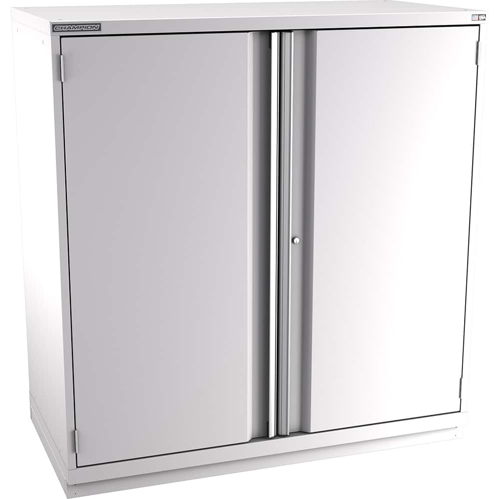 Champion Tool Storage - Storage Cabinets; Type: Eye-Level Height Double Wide Door Cabinet ; Width (Inch): 56-1/2 ; Depth (Inch): 28-1/2 ; Height (Inch): 59-1/2 ; Number of Shelves: 5 ; Material: Steel - Exact Tool & Supply