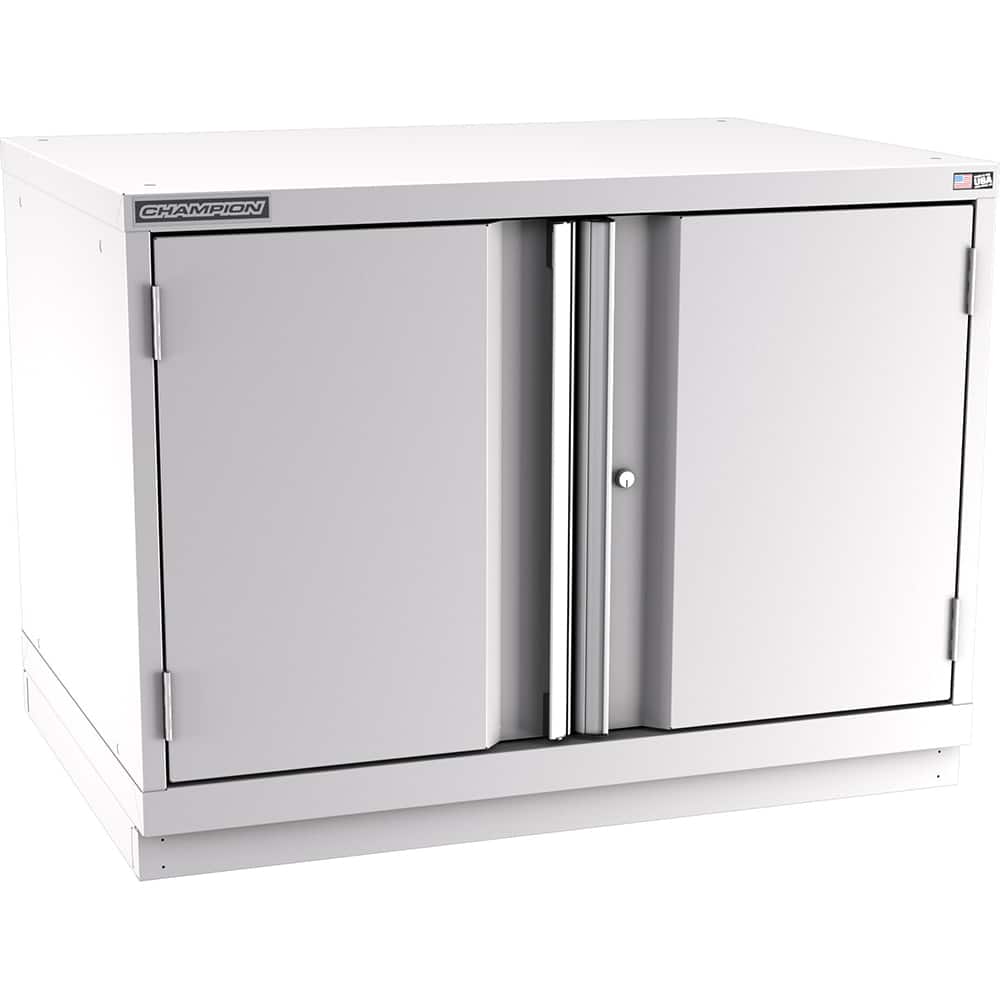 Champion Tool Storage - Storage Cabinets; Type: Desk-Height Standard Plus Wide Door Cabinet ; Width (Inch): 40-1/4 ; Depth (Inch): 28-1/2 ; Height (Inch): 29-7/8 ; Number of Shelves: 2 ; Material: Steel - Exact Tool & Supply