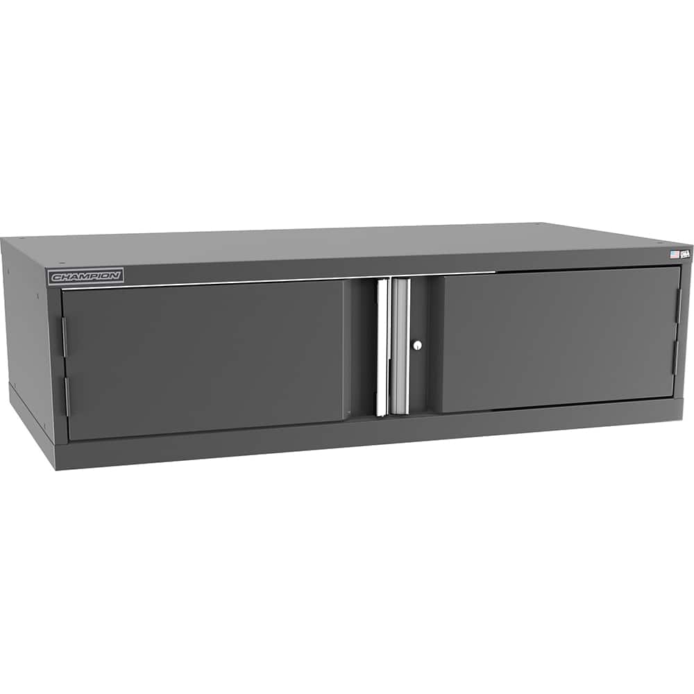 Champion Tool Storage - Storage Cabinets; Type: Stacked/Overhead Double Wide Door Cabinet ; Width (Inch): 56-1/2 ; Depth (Inch): 28-1/2 ; Height (Inch): 15-3/4 ; Number of Shelves: 1 ; Material: Steel - Exact Tool & Supply
