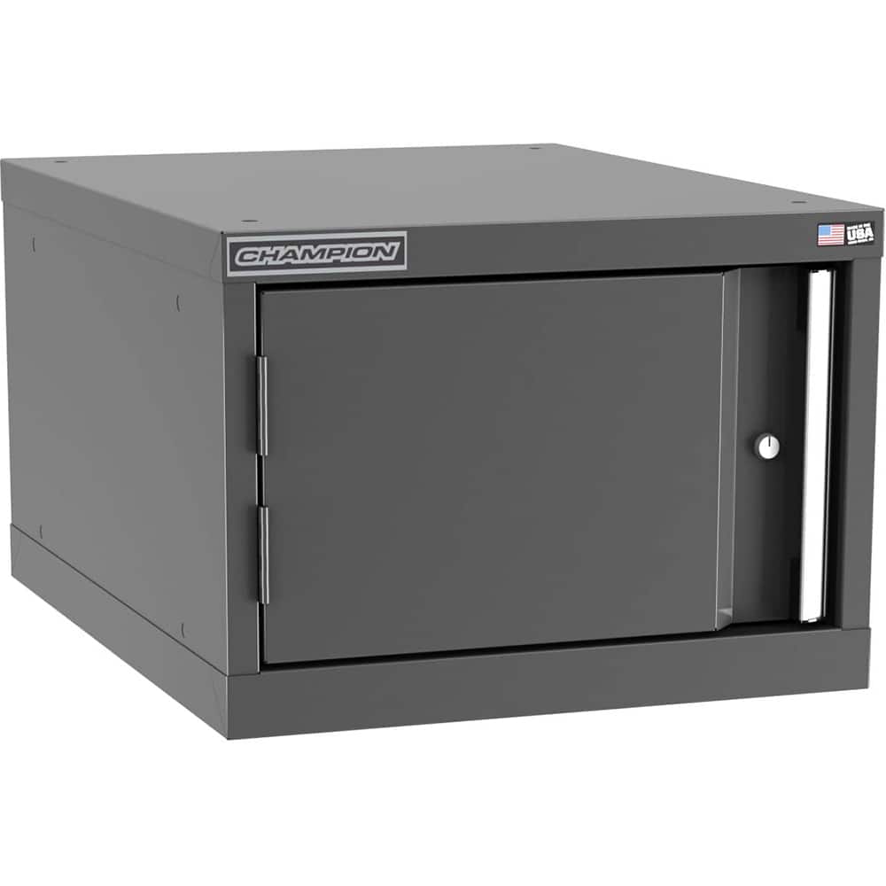 Champion Tool Storage - Storage Cabinets; Type: Stacked/Overhead Height Narrow Wide Door Cabinet ; Width (Inch): 22-3/16 ; Depth (Inch): 28-1/2 ; Height (Inch): 15-3/4 ; Number of Shelves: 1 ; Material: Steel - Exact Tool & Supply