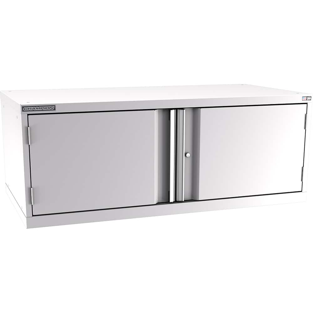Champion Tool Storage - Storage Cabinets; Type: Stacked/Overhead Double Wide Door Cabinet ; Width (Inch): 56-1/2 ; Depth (Inch): 28-1/2 ; Height (Inch): 21-5/8 ; Number of Shelves: 2 ; Material: Steel - Exact Tool & Supply
