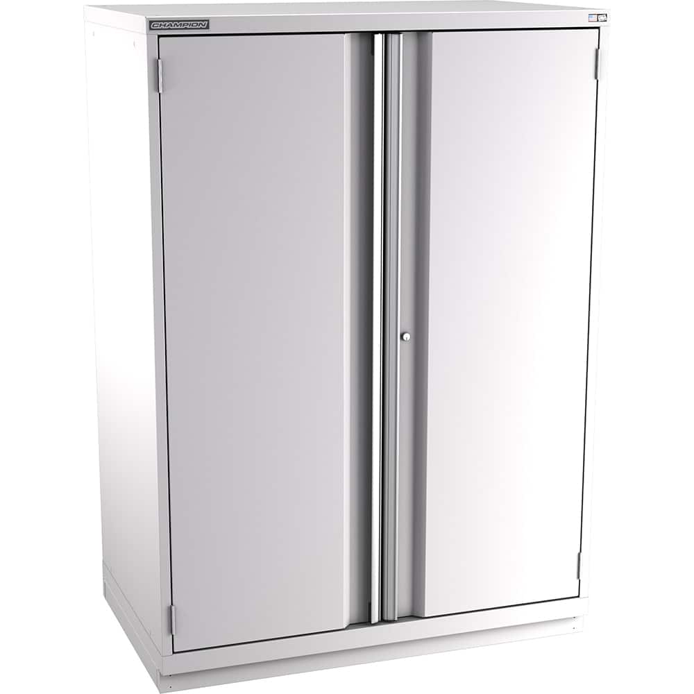 Champion Tool Storage - Storage Cabinets; Type: Eye-Level Plus Height Extra Wide Door Cabinet ; Width (Inch): 47 ; Depth (Inch): 28-1/2 ; Height (Inch): 66-3/8 ; Number of Shelves: 5 ; Material: Steel - Exact Tool & Supply