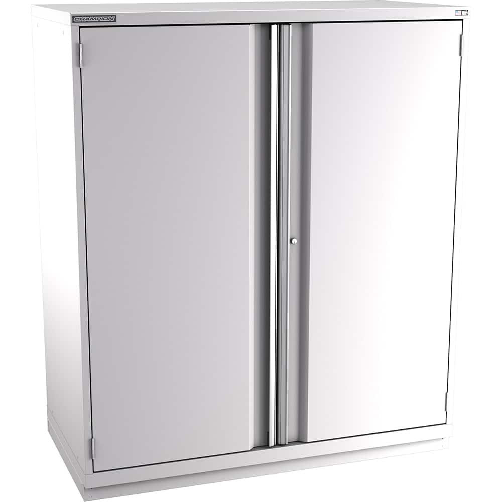 Champion Tool Storage - Storage Cabinets; Type: Eye-Level Plus Height Double Wide Door Cabinet ; Width (Inch): 56-1/2 ; Depth (Inch): 28-1/2 ; Height (Inch): 66-3/8 ; Number of Shelves: 5 ; Material: Steel - Exact Tool & Supply