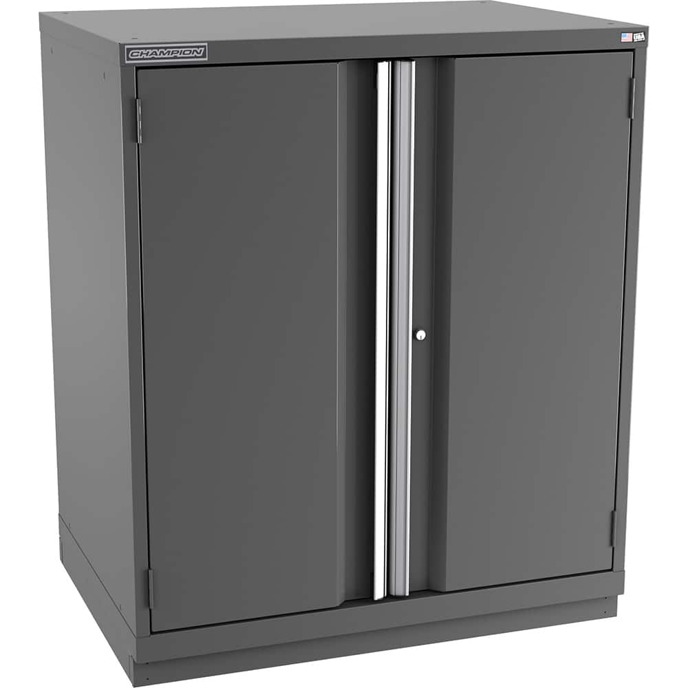 Champion Tool Storage - Storage Cabinets; Type: Counter-Height Plus Standard Plus Wide Door Cabinet ; Width (Inch): 40-1/4 ; Depth (Inch): 28-1/2 ; Height (Inch): 45-1/4 ; Number of Shelves: 4 ; Material: Steel - Exact Tool & Supply