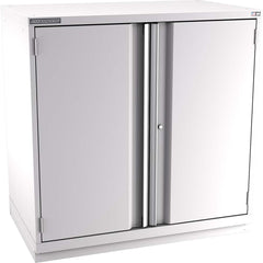 Champion Tool Storage - Storage Cabinets; Type: Counter-Height Plus Extra Wide Door Cabinet ; Width (Inch): 47 ; Depth (Inch): 28-1/2 ; Height (Inch): 45-1/4 ; Number of Shelves: 4 ; Material: Steel - Exact Tool & Supply