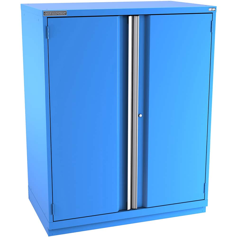 Champion Tool Storage - Storage Cabinets; Type: Eye-Level Height Extra Wide Door Cabinet ; Width (Inch): 47 ; Depth (Inch): 28-1/2 ; Height (Inch): 59-1/2 ; Number of Shelves: 5 ; Material: Steel - Exact Tool & Supply