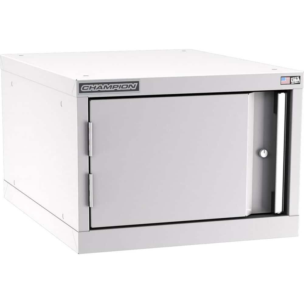 Champion Tool Storage - Storage Cabinets; Type: Stacked/Overhead Height Narrow Wide Door Cabinet ; Width (Inch): 22-3/16 ; Depth (Inch): 28-1/2 ; Height (Inch): 15-3/4 ; Number of Shelves: 1 ; Material: Steel - Exact Tool & Supply