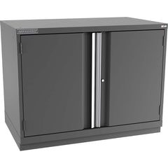 Champion Tool Storage - Storage Cabinets; Type: Bench-Height Extra Wide Door Cabinet ; Width (Inch): 47 ; Depth (Inch): 28-1/2 ; Height (Inch): 35-7/8 ; Number of Shelves: 3 ; Material: Steel - Exact Tool & Supply